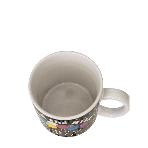 Vintage "Over The Hill" Mug With Balloons Design 1980 f.b. Bogart Ceramic Made I - Picture 2 of 6